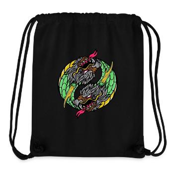 RPG fantastique Dragons Magic Dungeon - Sac à cordon recyclé Stanley/Stella - noir - Devant
