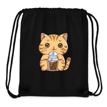 Thé à bulles Boba BubbleTea Kawaii Japan Tea Kpop - Sac à cordon recyclé Stanley/Stella - noir - Devant