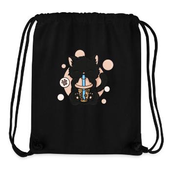 Thé à bulles Boba BubbleTea Kawaii Japan Tea Kpop - Sac à cordon recyclé Stanley/Stella - noir - Devant
