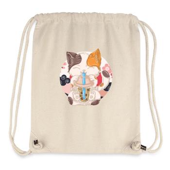 Thé à bulles Boba BubbleTea Kawaii Japan Tea Kpop - Sac à cordon recyclé Stanley/Stella - blanc naturel - Devant