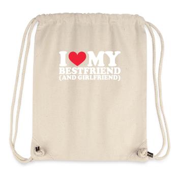 Petite amie Petite amie Relation Couple Amour Couple - Sac à cordon recyclé Stanley/Stella - blanc naturel - Devant