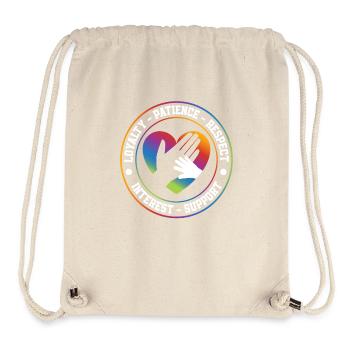 Loyauté Patience Respect Intérêt Soutien - Sac à cordon recyclé Stanley/Stella - blanc naturel - Devant