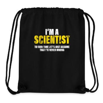 Scientifique Drôle Profession Collègue Cadeau - Sac à cordon recyclé Stanley/Stella - noir - Devant