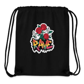 RAVE ROSES - Stanley/Stella recycelter Gym Bag - Schwarz - Vorne