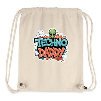 TECHNO DADDY AVEC ALIEN - Sac à cordon recyclé Stanley/Stella - blanc naturel - Devant