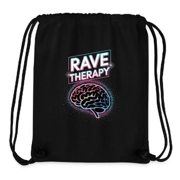 GLITCH DE THÉRAPIE RAVE - Sac à cordon recyclé Stanley/Stella - noir - Devant