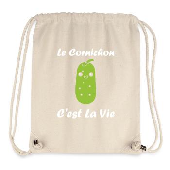 Humour cornichon - Sac à cordon recyclé Stanley/Stella - blanc naturel - Devant