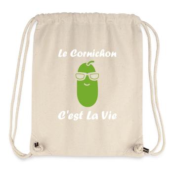 Humour cornichon - Sac à cordon recyclé Stanley/Stella - blanc naturel - Devant