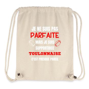 Supportrice Toulon Parfait Rugby - Sac à cordon recyclé Stanley/Stella - blanc naturel - Devant