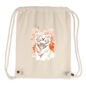 Weißer Tiger - Stanley/Stella recycelter Gym Bag - Naturweiß - Vorne