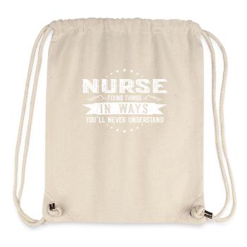 Infirmière collègues don profession dire - Sac à cordon recyclé Stanley/Stella - blanc naturel - Devant