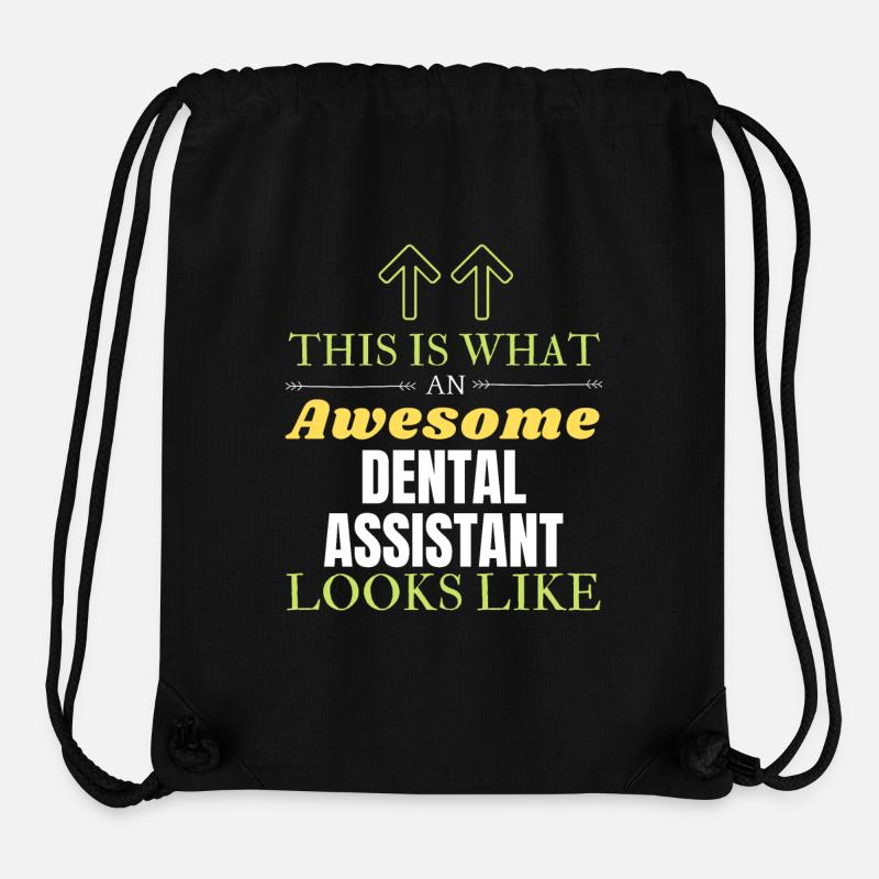 This is What an Awesome Dental Assistant Looks Lik - Stanley/Stella Recycled Gym Bag - black