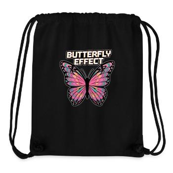 Effet papillon - Sac à cordon recyclé Stanley/Stella - noir - Devant
