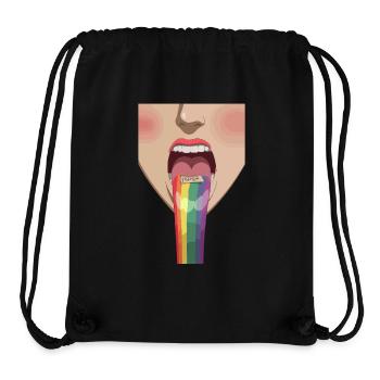 Arc-en-ciel techno - Sac à cordon recyclé Stanley/Stella - noir - Devant