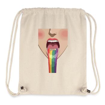 Arc-en-ciel techno - Sac à cordon recyclé Stanley/Stella - blanc naturel - Devant