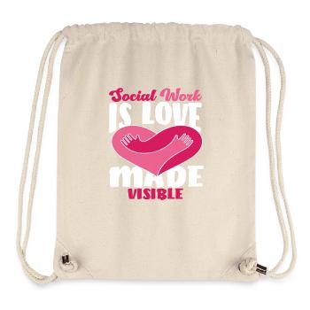 Soziale Arbeit Ist Liebe Sichtbar - Stanley/Stella recycelter Gym Bag - Naturweiß - Vorne