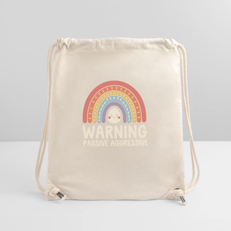 Caution Passive Aggressive Rainbow Stanley/Stella Recycled Gym Bag