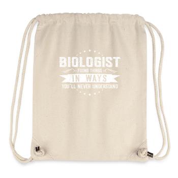 biologiste Fellow Don Profession Dire Drôle - Sac à cordon recyclé Stanley/Stella - blanc naturel - Devant