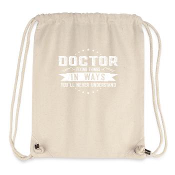 Médecin collègues Cadeau Profession Dire Drôle - Sac à cordon recyclé Stanley/Stella - blanc naturel - Devant