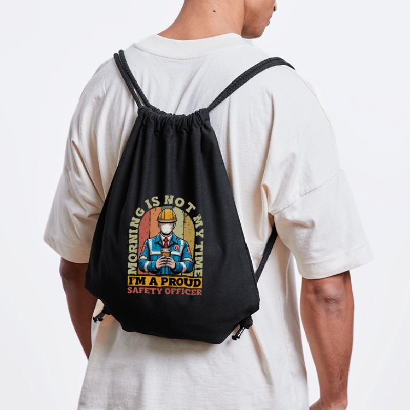 Agent de sécurité Le matin n’est pas mon temps Sécurité Sac à cordon recyclé Stanley/Stella