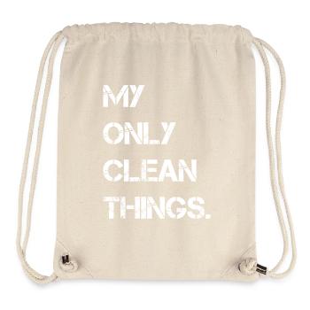 Meine einzigen sauberen Sachen - Stanley/Stella recycelter Gym Bag - Naturweiß - Vorne