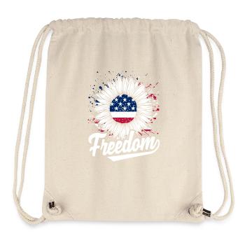 Drapeau Liberty Sunflower USA - Sac à cordon recyclé Stanley/Stella - blanc naturel - Devant