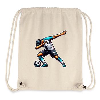 Joueur de football - Sac à cordon recyclé Stanley/Stella - blanc naturel - Devant