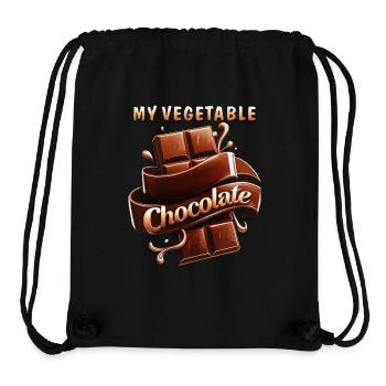 MON CHOCOLAT VÉGÉTAL - Sac à cordon recyclé Stanley/Stella - noir - Devant