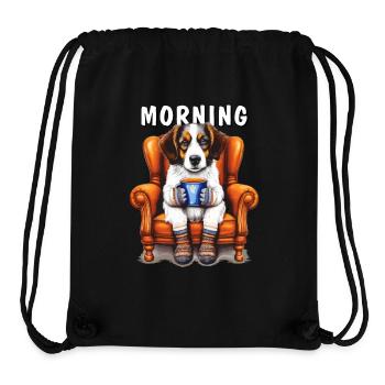 MATIN DU CHIEN - Sac à cordon recyclé Stanley/Stella - noir - Devant