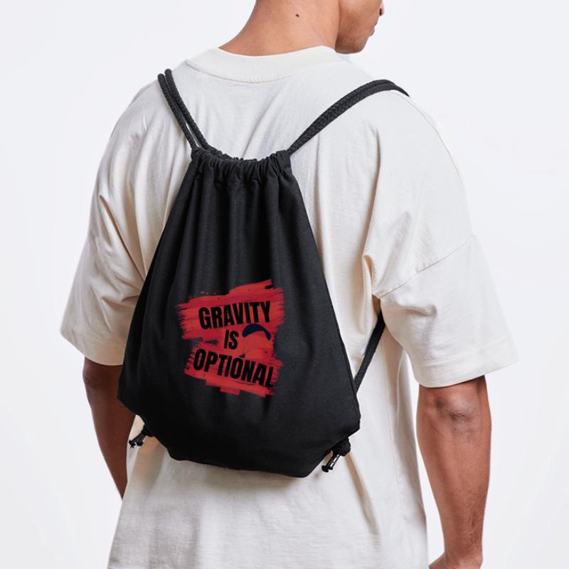 Gravity Is Optional – Paragliding Design Stanley/Stella Recycled Gym Bag