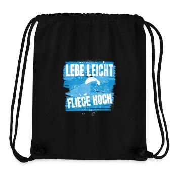 Live light, fly high - Stanley/Stella Recycled Gym Bag - black - Front