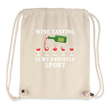 Weinverkostung ist mein Lieblingswein - Stanley/Stella recycelter Gym Bag - Naturweiß - Vorne