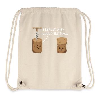 I Really Wish I Could Fly Too Wine - Stanley/Stella Recycled Gym Bag - natural - Front