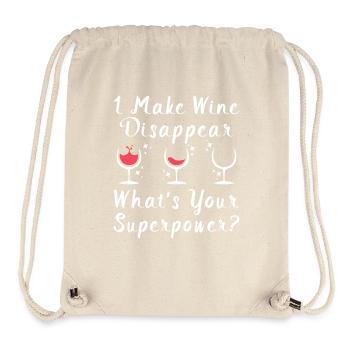Cocktail I Make Wine Disappear Wine - Stanley/Stella recycelter Gym Bag - Naturweiß - Vorne