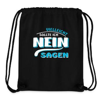 NEIN SAGEN - Stanley/Stella recycelter Gym Bag - Schwarz - Vorne