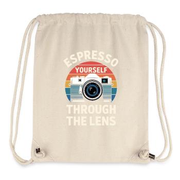 Espresso Yourself Fotograf durch die Linse - Stanley/Stella recycelter Gym Bag - Naturweiß - Vorne