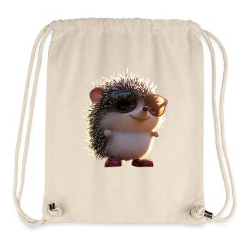 Igel Weißbauchigel Stacheligel Liebe Süßer Igel - Stanley/Stella recycelter Gym Bag - Naturweiß - Vorne