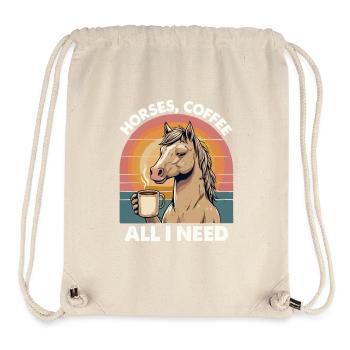 Lustiges Pferd Kunst Pferdebesitzer Pferde Kaffee - Stanley/Stella recycelter Gym Bag - Naturweiß - Vorne