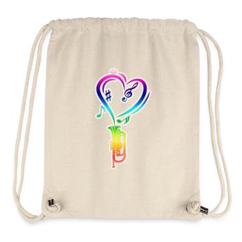 Trumpet Rainbow Colorful - Stanley/Stella Recycled Gym Bag - natural - Front