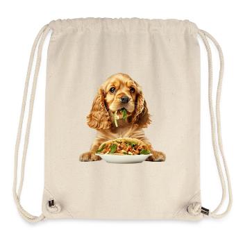 Cocker Spaniel - Sac à cordon recyclé Stanley/Stella - blanc naturel - Devant