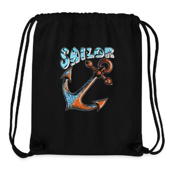 SCHIFFANKER SAILOR - Stanley/Stella recycelter Gym Bag - Schwarz - Vorne