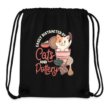 Pottery Ceramics Artist Cat Easily - Stanley/Stella Recycled Gym Bag - black - Front