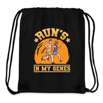 Run's In My Genes Jogging Running - Stanley/Stella Recycled Gym Bag - black - Front