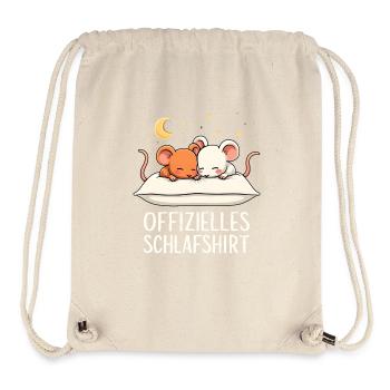 Offizielles Schlafshirt Mäuse Maus Paar - Stanley/Stella recycelter Gym Bag - Naturweiß - Vorne