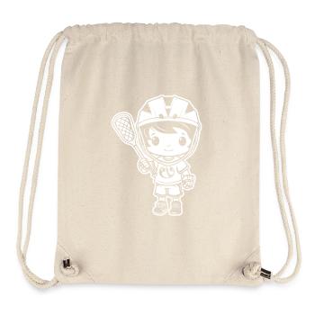 Lacrosse Boy - Stanley/Stella Recycled Gym Bag - natural - Front