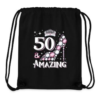 Stilvolles Schuh-Design zum 50. Geburtstag Frauen - Stanley/Stella recycelter Gym Bag - Schwarz - Vorne