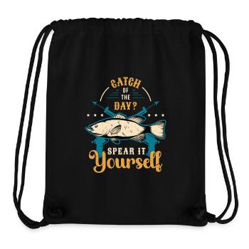 Spearfishing Catch Of The Day Spear It Snorkeling - Stanley/Stella recycelter Gym Bag - Schwarz - Vorne