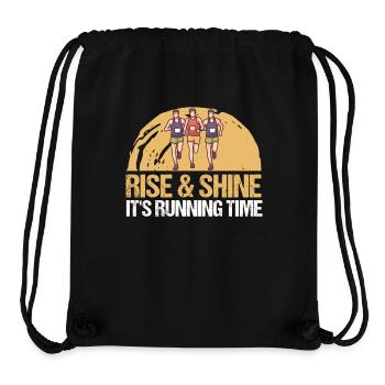 Marathon Running Time Running - Stanley/Stella Recycled Gym Bag - black - Front