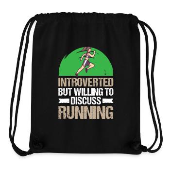 Marathon Willing To Discuss Running - Stanley/Stella Recycled Gym Bag - black - Front
