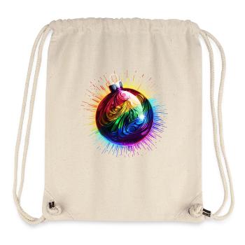 Regenbogen Weihnachtskugel LGBTQ Weihnachten - Stanley/Stella recycelter Gym Bag - Naturweiß - Vorne